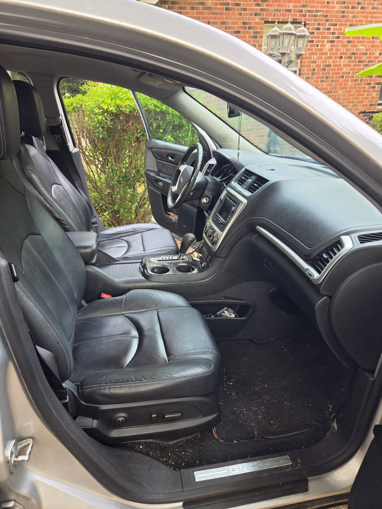 GMC SUV front interior before detailing