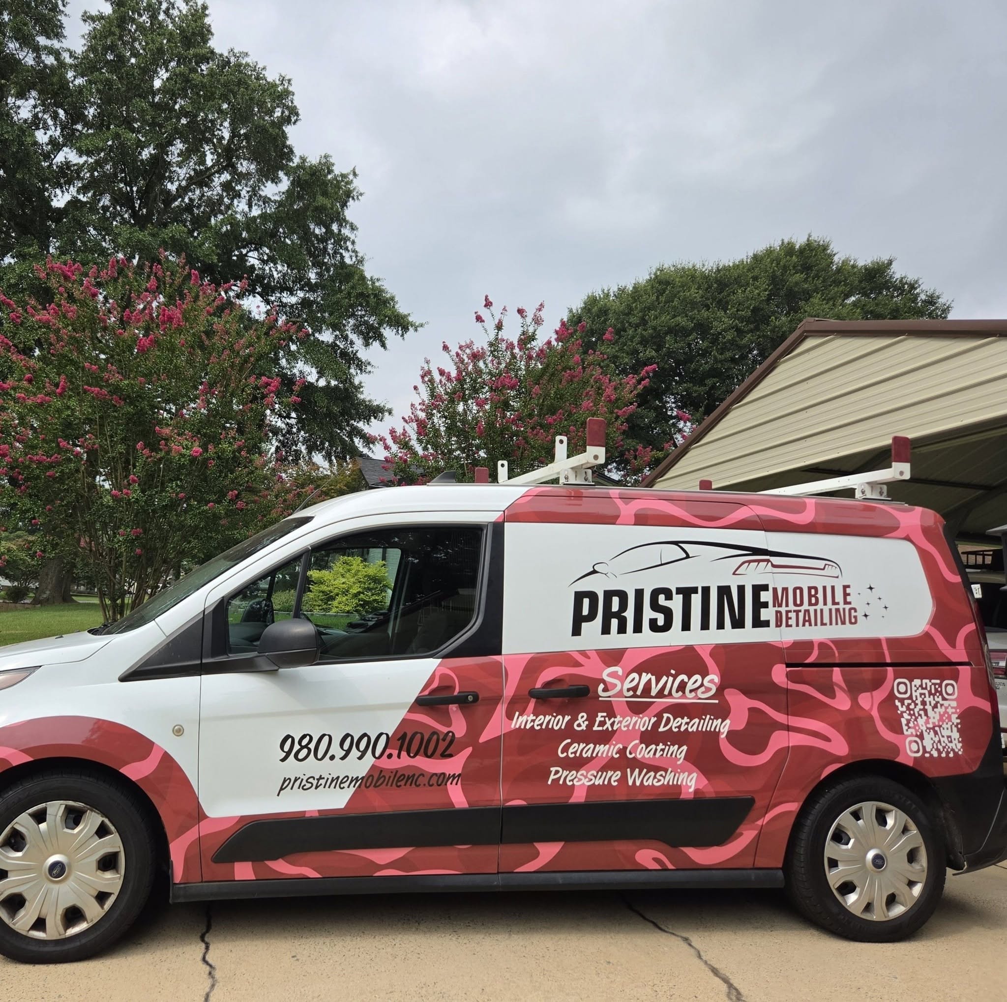 Pristine Detailing branded service van