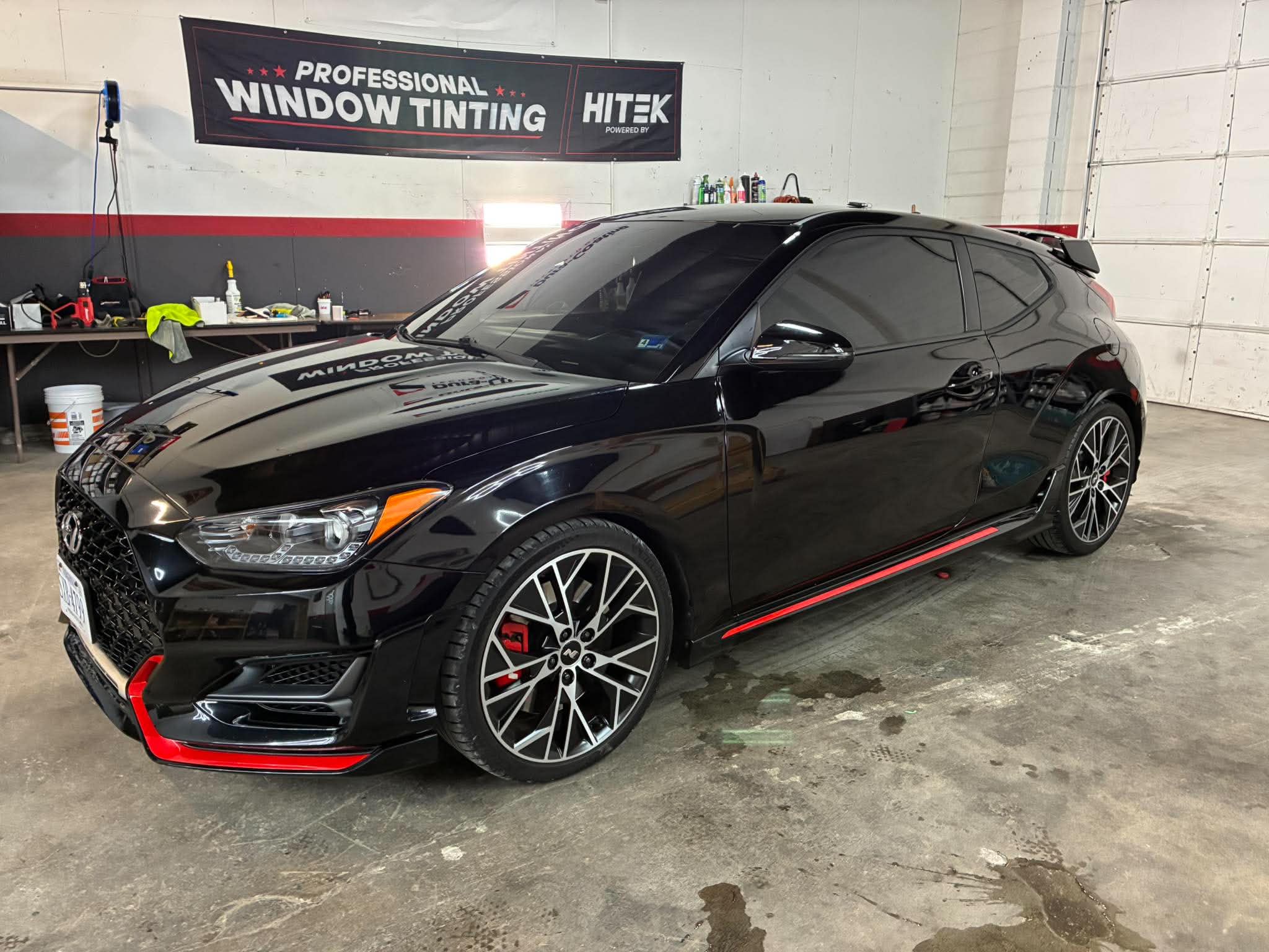 Black Hyundai Veloster detailed by Pristine Detailing